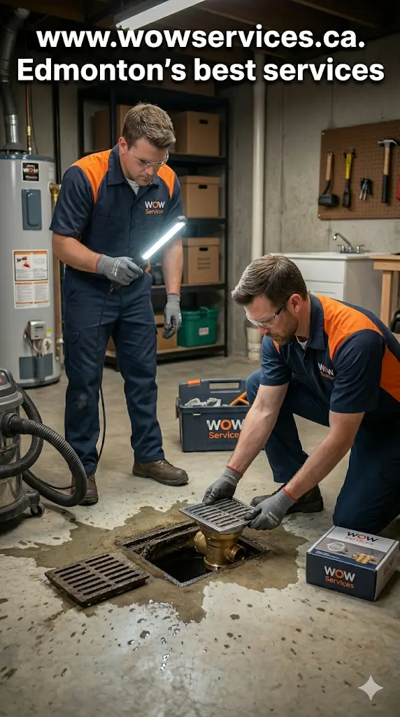 Clogged Basement Floor Drain Edmonton