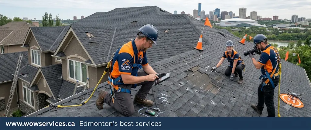 Hail Damage Roof Inspection Edmonton