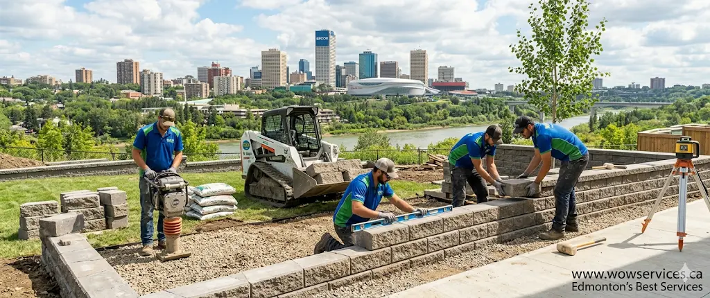 Retaining wall builder Edmonton